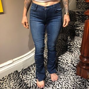 J Brand 27 Charlene Delight Flared Button Jeans